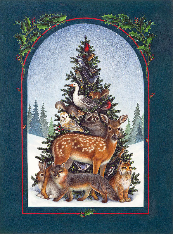 Вся в огнях сияет ёлка… Новогодние иллюстрации Lynn Bywaters иллюстрация