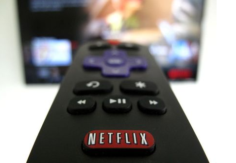 FILE PHOTO: The Netflix logo is pictured on a television remote in this illustration photograph taken in Encinitas, California, U.S., January 18, 2017. REUTERS/Mike Blake