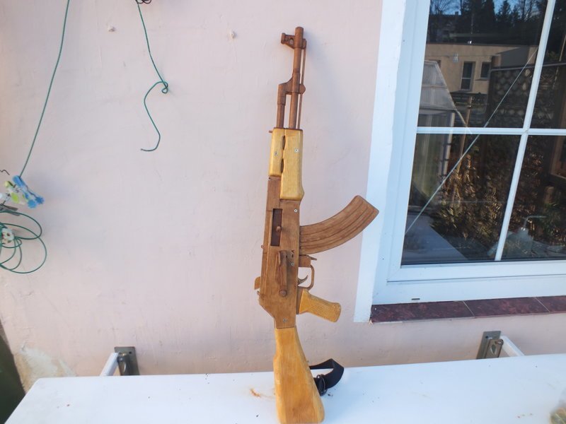 Деревянный резинкострел АК47 своими руками АК47, резинкострел., своими руками