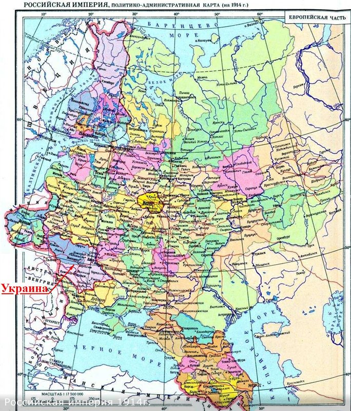 Карта российской империи до 1917 года с губерниями