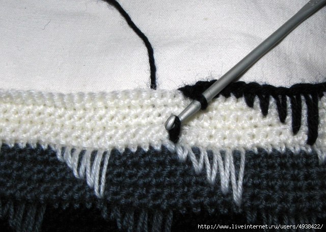 Очень красивый узор для пледа или палантина рукоделие,своими руками