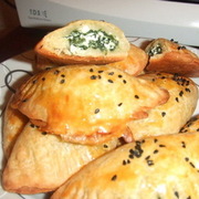 Пирожки со шпинатом и белым сыром (Ыспанклы почалар)