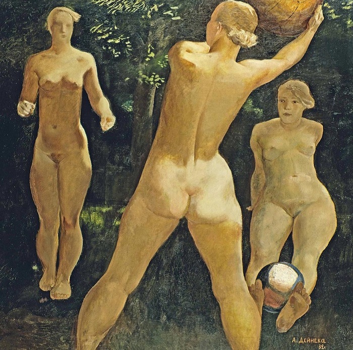  «Игра в мяч». (1932 год). Автор: Александр Дейнека.