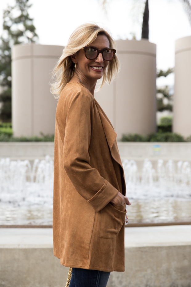 Autumn Maple Color Ultra Suede Jacket side view