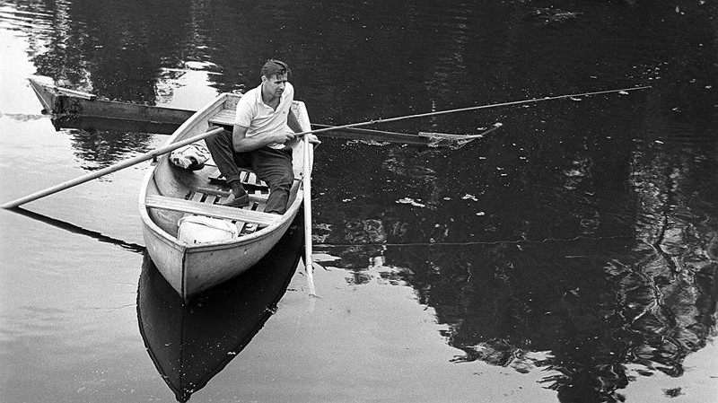 Лев Яшин на рыбалке, 1960 год, СССР история, люди, фотографии