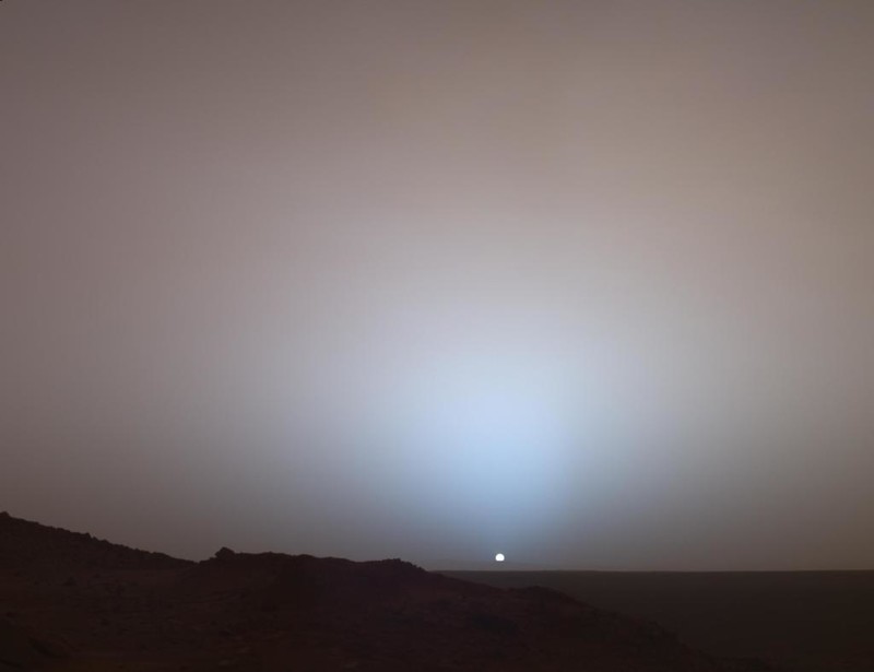 Романтический марсианский закат на краю кратера Гусева:) космос, марс, пейзаж, природа