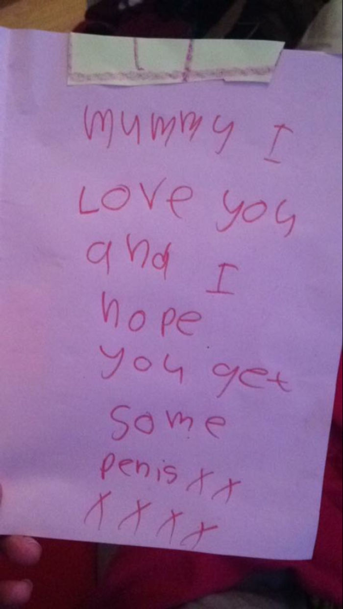 A Card From My 5-Year-Old Daughter Hoping I Win Lots Of 