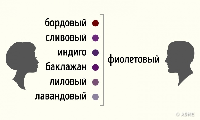 Цвета для мужчин и женщин картинка