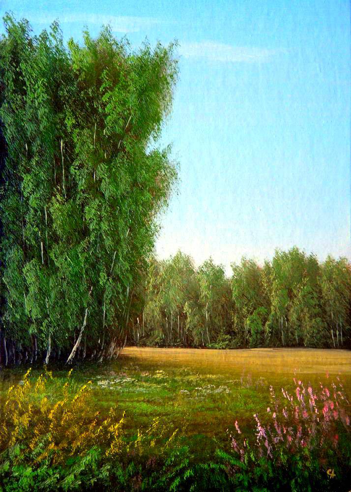 Русские пейзажи художника Сергея Алексеева живопись,природа