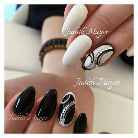 Black and white