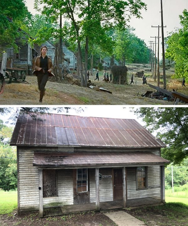 Самый бедный из дистриктов Панема, 12-й, из фильма «Голодные игры» — на самом деле заброшенная деревня Henry River Mill Village в Северной Калифорнии