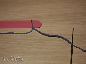 Декоративное вязание крючком и шпателем ("с глазком") набираем петли