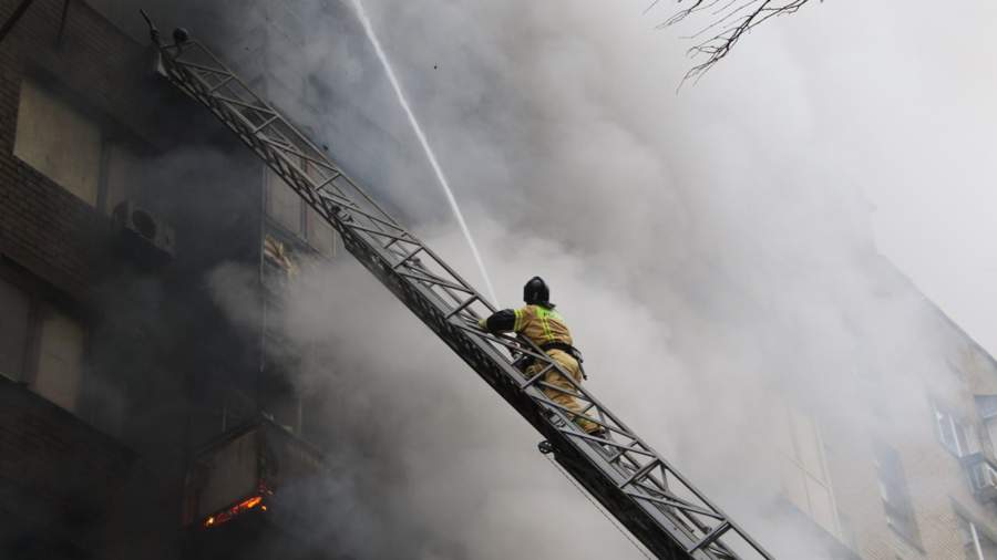 В Василеостровском районе Санкт-Петербурга произошел пожар