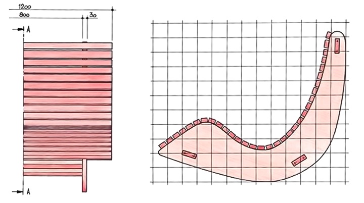 Шезлонг из фанеры чертежи