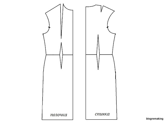 Выкройка платья с одним плечом