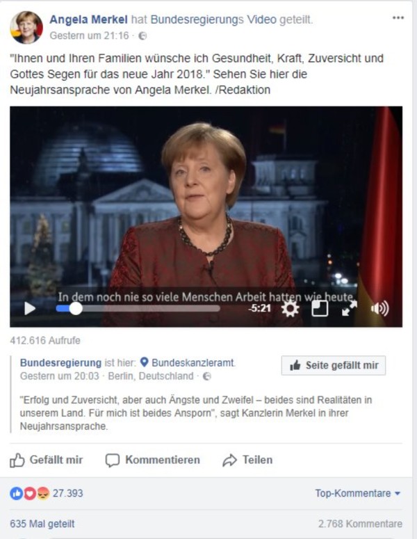 «Она сама не верит в свой бред»: новогоднее обращение Меркель взбесило немцев