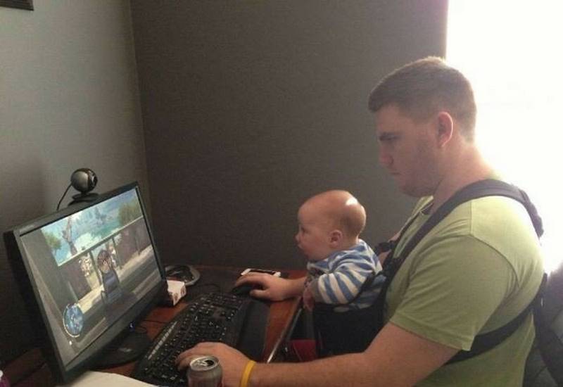 Когда батя берется за воспитание ребенка! картинки