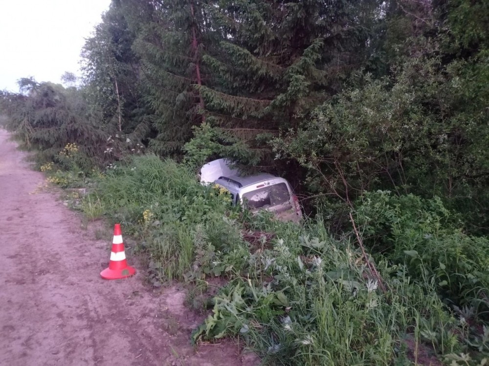 В Вологодской области пьяная автоледи отправилась в больницу после вылета в кювет