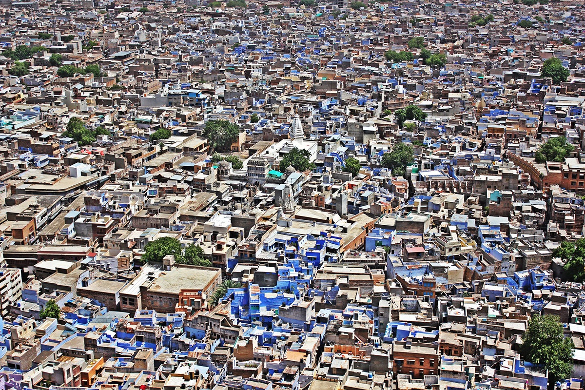 Голубой город Индии Джодхпур  архитектура,Индия,интересное,мир