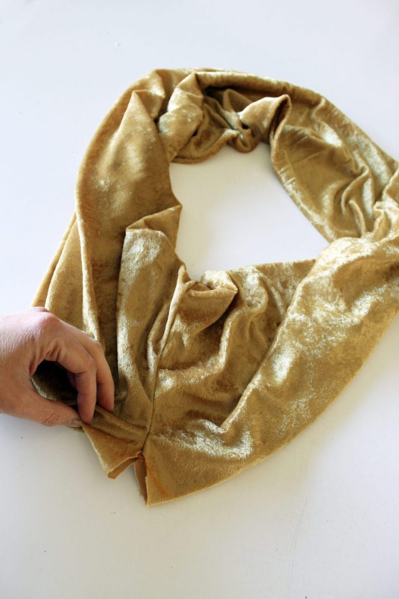 Уютный, бархатный шарф-снуд за 20 минут одежда,рукоделие,своими руками,сделай сам,Шарф-Снуд