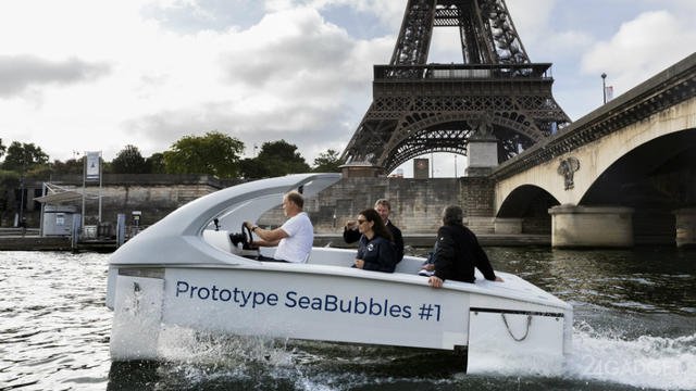 Речное электротакси SeaBubbles парит над водой (3 фото + видео)