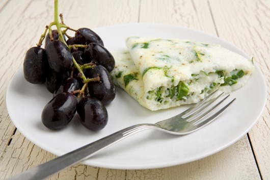 Egg white and spinach omelet
