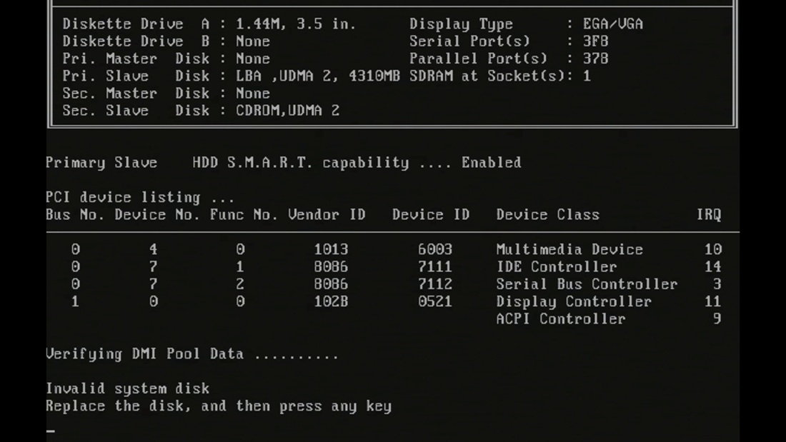 Kvrt2020 data что это. Verifying DMI Pool. Verifying DMI Pool data. Invalid System. Invalid System Disk replace the Disk and then Press any Key.