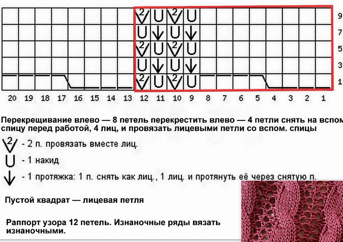 Узор листья от брунелло кучинелли схема