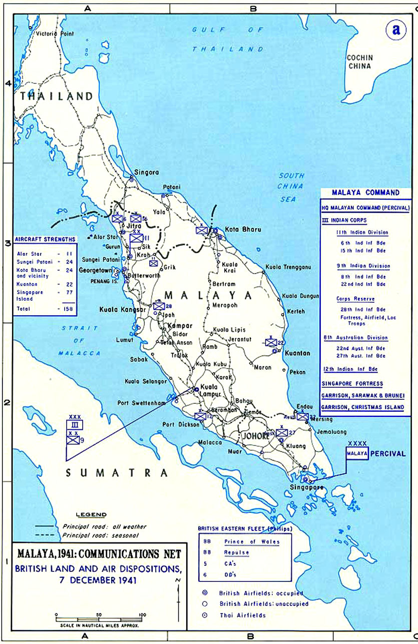 ​Дислокация британских войск в Малайе к ноябрю 1941 года westpoint.edu - Несбывшийся «Матадор» | Warspot.ru