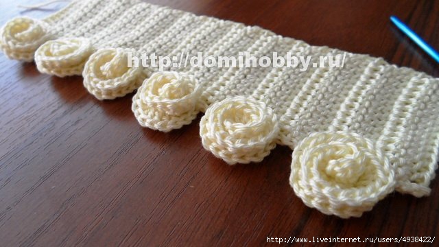 Очень простой способ вязания объемных розочек крючком в узоре вязание