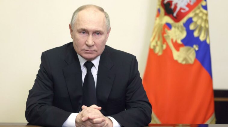 Путин: "Мы знаем, чьими руками был совершtн теракт в "Крокусе"