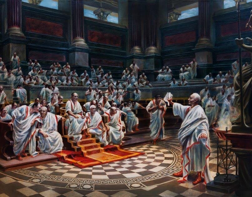 Римский сенат на картине современного художника