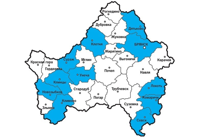 Карта брянской области поселок суземка