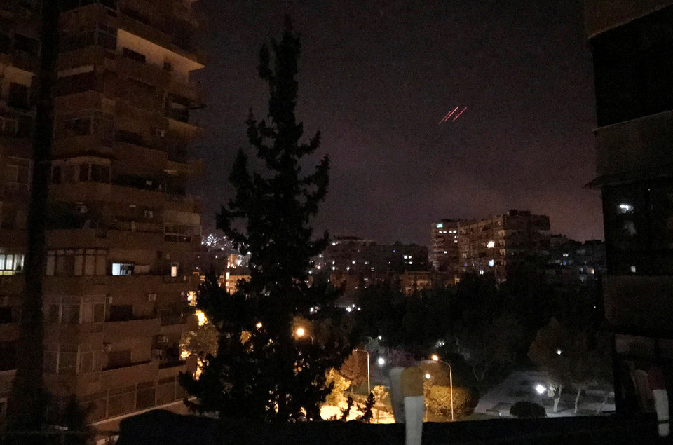 Ракетные удары по территории Сирии