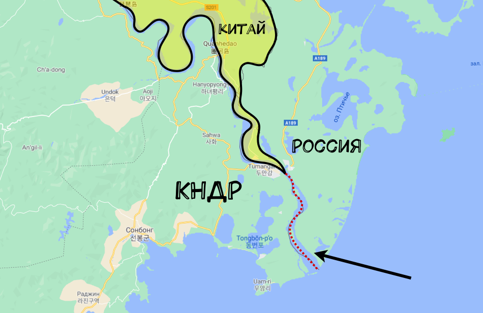 Карта северной кореи с россией