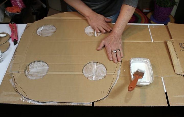 Бюджетный стол из картона интерьер,мебель из картона,своими руками,сделай сам