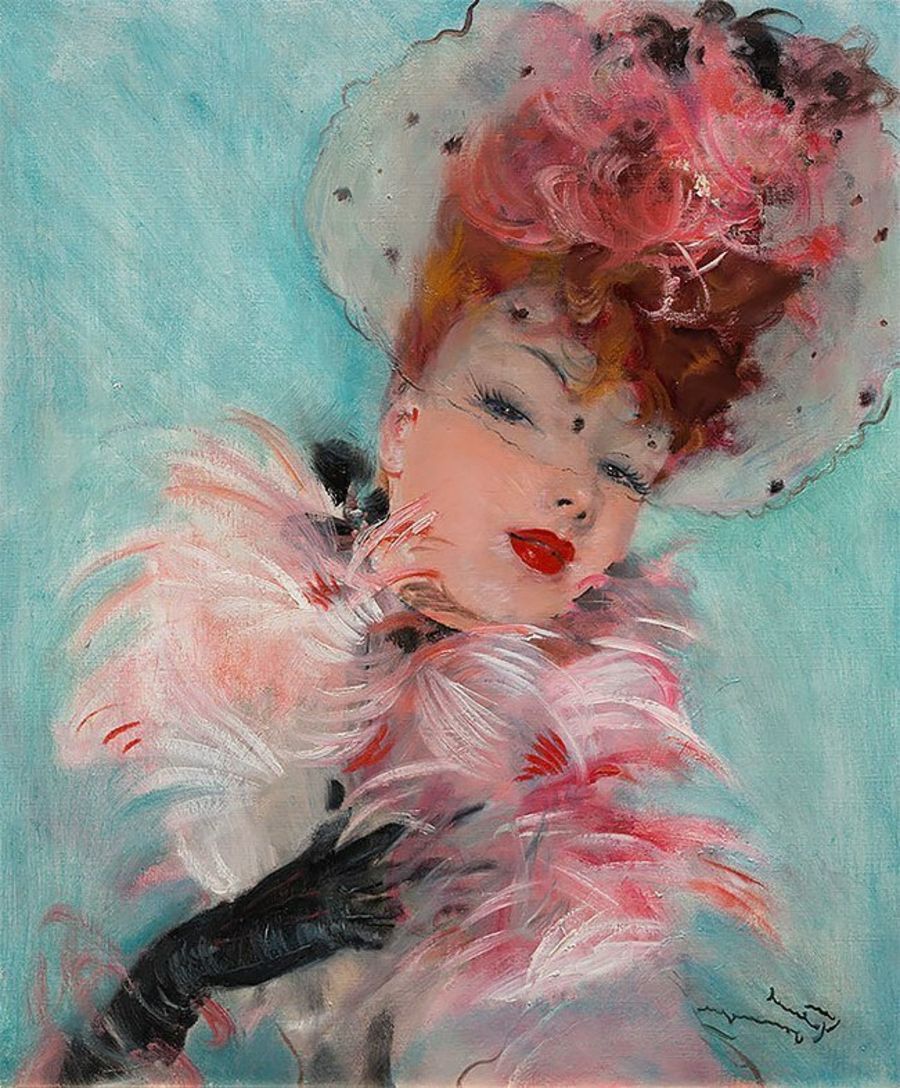 Gabrielle duvoisin. Живопись. Jean-Gabriel Domergue.