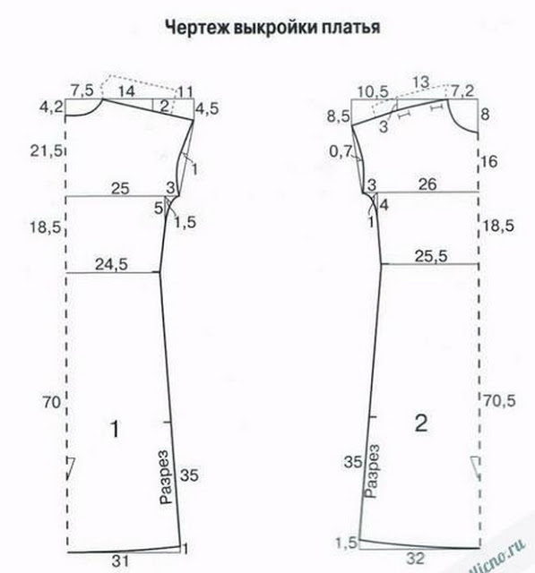 Выкройка элегантного простого прямого платья одежда,платье,рукоделие,своими руками