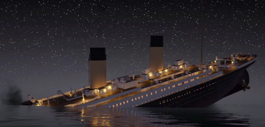 Titanic sinks