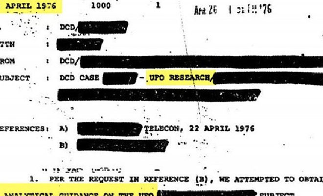ЦРУ выложило в публичный доступ все документы, где упоминается про НЛО
