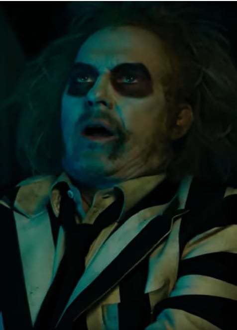 Michael Keaton stars as Beetlejuice, an edgy PG movie