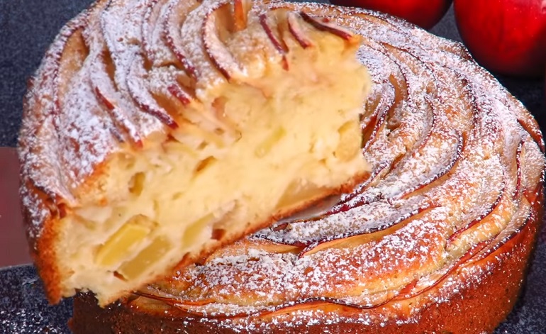 Яблочный пирог «Роза» — вкуснейшая домашняя выпечка выпечка,кулинария,сладкая выпечка