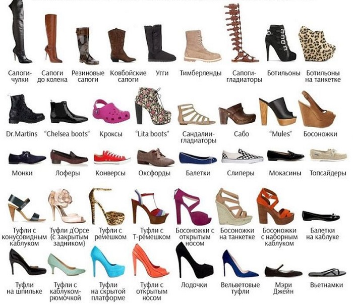виды обуви