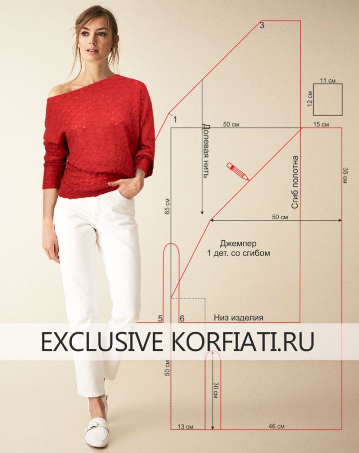 Выкройка асимметричного пуловера выкройка полувера,одежда,своими руками