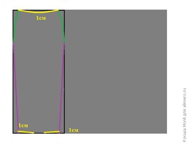 Выкройка юбки карандаш из трикотажа одежда