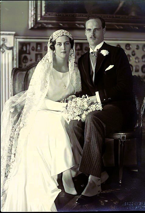 Старший сын герцога Георг с женой Сесилией, 1931 год