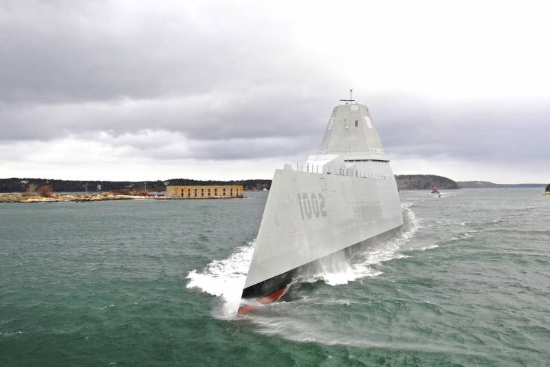 В США завершили строительство последнего эсминца типа Zumwalt Техно