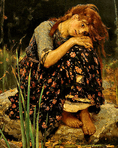 Девочка с персиками. Первая версия 