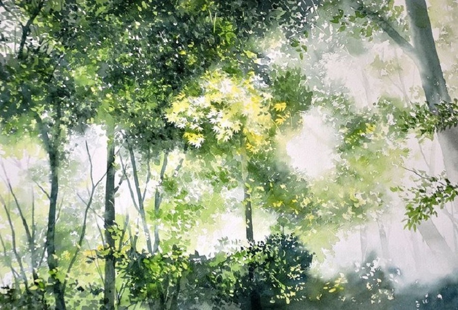 Картины, залитые теплом и светом. Художник Абе Тошиюки 