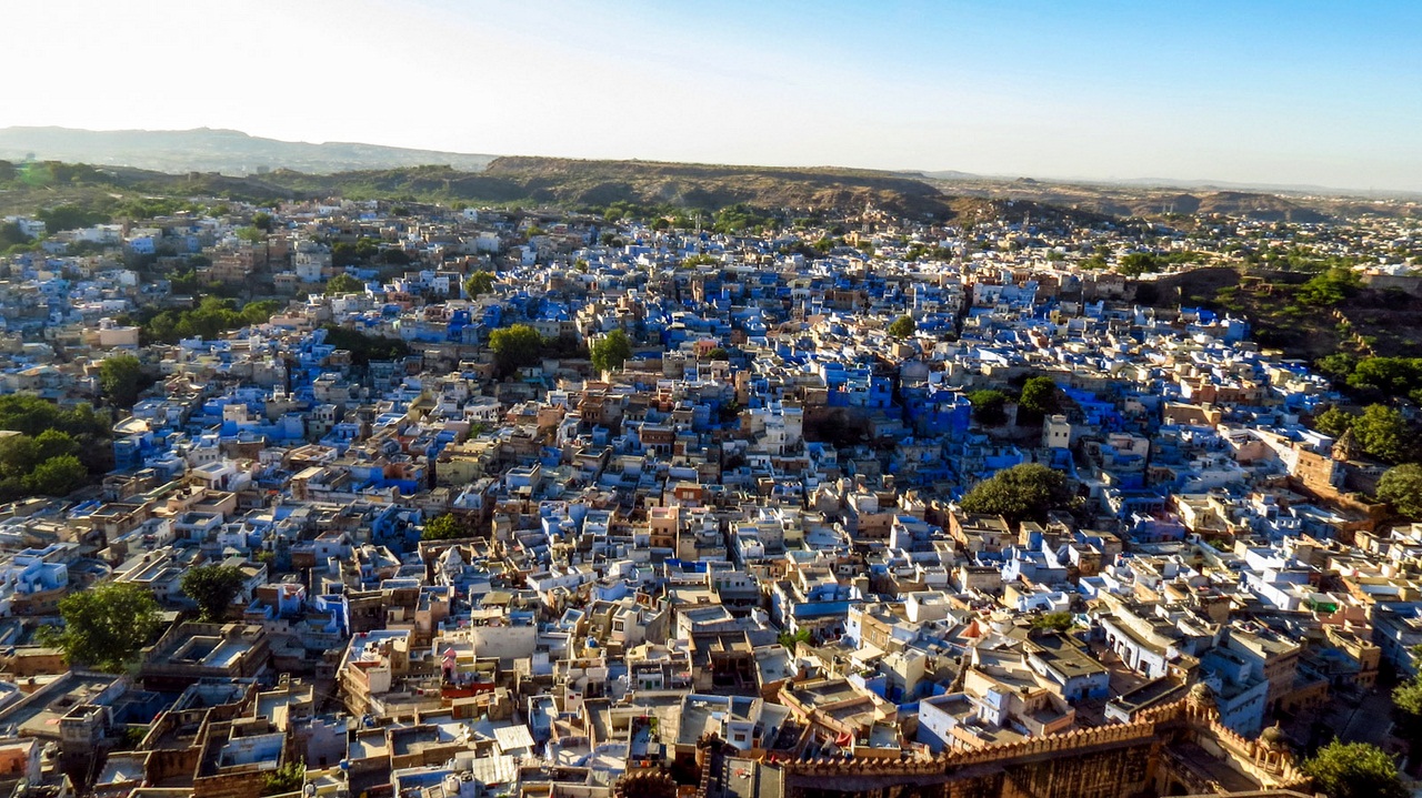 Голубой город Индии Джодхпур  архитектура,Индия,интересное,мир